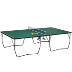 Lauatennis, kokkupandav, ratastega, 2 reketit, 3 palli, roheline, terasest