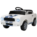 Laste elektriauto 12V, puldiga, LED, muusikaga, valge