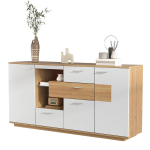 Kummut LED-valgustusega, 2 ukse ja 4 sahtliga 160x40x77cm 1 tk
