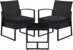 Aiatm&ouml;&ouml;bli komplekt 57x65x76 cm Must V&auml;ljas terrassim&ouml;&ouml;bel