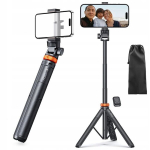 Selfie pulk (Selfie stick) Telefoni selfie-pulk Bluetooth puldiga, statiiviga, pikkus 150 cm, Asmenukių lazda telefonui su Bluetooth nuotoliniu valdymu, trikojis, ilgis 150 cm