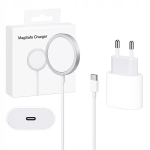 Magnetiline juhtmevaba laadija USB-C adapteriga, Belaidis įkroviklis magnetinis su USB-C adapteriu