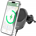 Autohoidik koos juhtmevaba laadijaga telefonile magnetiga, Automobilinis laikiklis su belaidžiu įkrovikliu magnetinis telefonui