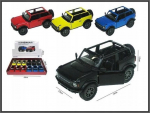 Metallist "ford Bronco" mudel 1:34, avanevad uksed, sinine