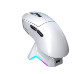 AULA Wolf Spider SC610 traadita kolme režiimiga Bluetooth 2.4G kontori- ja m&auml;nguhiir, kerge, makroprogrammeeritav, laetav, valge