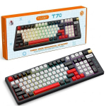 Juhtmevaba mehaaniline m&auml;nguklaviatuur RGB-valgustuse ja kolmerežiimilise &uuml;hendusega T70
