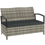 Hoiupingiga aiatool 2-kohaline 125L, pol&uuml;rataan, 123 x 70 x 82 cm, tumehall