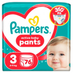 Pampers Active Baby Pants P&uuml;ksm&auml;hkmed, Suurus 3, 76 tk