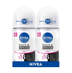 Rulldeodorandi komplekt Nivea Black&White Clear, 2 tk