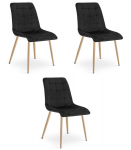 3 s&ouml;&ouml;gitooli komplekt Split, 88x46x40 cm, must