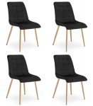 4 s&ouml;&ouml;gitooli komplekt Split, 88x46x40 cm, must