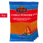 Chillipulber, Chilli Powder, TRS, 4x100g