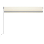 Asi retractable awning kple LED, 300x250 cm, blɔ