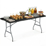 Kokkupandav cateringlaud FUNFIT GARDEN 180 cm (must, tugevdatud 3,5 cm lauaplaat)