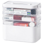 Ravimite ja meditsiinitarvikute organiseerimiskarp, kodune esmaabikarp, 4 tasandiga