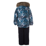 Huppa Poiste talvekomplekt WINTER, Petrol Pattern/ Navy