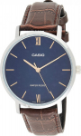 Nahast rihmaga meeste k&auml;ekell Casio Mtp-vt01l-2b