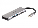 D-link Dub-m530 Usb-c jaotur Hdmi ja kaardilugejatega