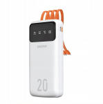 Akupank Dudao K6pro+ 20000mah Powerbank 4 integreeritud kaabliga