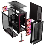 Korpus Modecom Volcano Expanse T Apex Midi Tower &uuml;mbris Argb valgustusega, Juoda