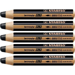 Stabilo Woody 3in1 v&auml;rvipliiats, must