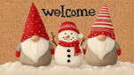 Linento uksematt Snowman 40x70 cm