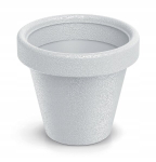&Uuml;mmargune plastikust lillepott valge 23,8 cm Origina
