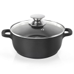 Graniitpott klaasist kaanega Grande 24 cm 4 l Orion
