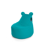 Tumba-tool Qubo Teddy Aqua POP FIT ookeanisinine, pehmest teddykangast, lastele vanuses kuni 4 aastat