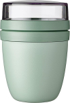 Mepal - Lunchpot Ellipse - praktiline jogurti- ja m&uuml;slitops - eraldi sektsioon jogurtile ja m&uuml;slile - sobib s&uuml;gavk&uuml;lmikusse, mikrolaineahju ja n&otilde;udepesumasinasse - 500 ml + 200 ml - Nordic Sage