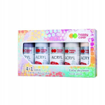 Akr&uuml;&uuml;lv&auml;rvid Happy Color, komplektis 5 v&auml;rvi, 300 ml
