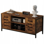 2-ukseline vintage-loft-stiilis telerilaud, pruun, 110 cm
