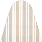 Encasa Xo asendus triikimislaua kate eriti paksu polsterdusega, elastne, (standardsetele laiadele eriti suurtele laudadele 135 x 45 cm), soojust peegeldav, kuumakindel, vastupidav, Franca Beige Stripes