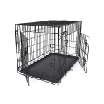 Metallist kahe uksega koerapuur 122 x 81 x 76 cm, suurus XXXL, must