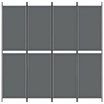 vidaXL 4 paneeliga ruumijagaja, antratsiithall, 200x200 cm, kangas