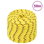 vidaXL paadik&ouml;is, kollane, 14 mm, 50 m, pol&uuml;prop&uuml;leen