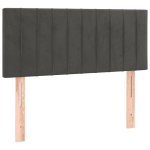 vidaXL LED-voodipeats, tumehall, 80x5x78/88 cm, samet