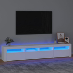 vidaXL telerialus LED-tuledega, valge, 210x35x40 cm