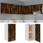 vidaXL seinakapp, suitsutatud tamm, 29,5 x 31 x 60 cm, tehispuit