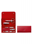 Manik&uuml;&uuml;rikomplekt Zwilling Classic Inox Leather Case Red 5 tk