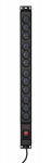 Activejet COMBO 12 socket power strip 5m black