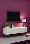 Cama TV alus Vigo 140 30/140/40 valge/valge l&auml;ikega