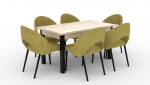 K&ouml;&ouml;gim&ouml;&ouml;bli komplekt ADRK Furniture 82 Rodos, roheline/pruun