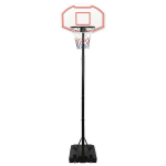 vidaXL korvpallilaud jalaga, valge, 282&ndash;352 cm, pol&uuml;et&uuml;leen