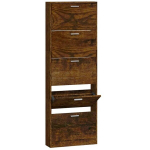 vidaXL jalatsikapp, suitsutatud tamm, 59x17x169 cm, tehispuit
