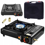 Gaasiga matkapliit kohvris "Happy Home"