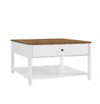 Diivanilaud sahtlitega 80x80x45 cm, pruun ja valge