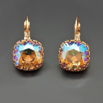 Naiste k&otilde;rvar&otilde;ngad DiamondSky &bdquo;Vintage V Light Colorado Topaz Shimmer&ldquo; koos Swarovski kristallidega