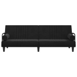 vidaXL diivanvoodi k&auml;etugedega, must, samet