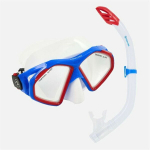 Mask and snorkel AQUALUNG Hawkeye Combo - L - White/blue/red - Scuba diving